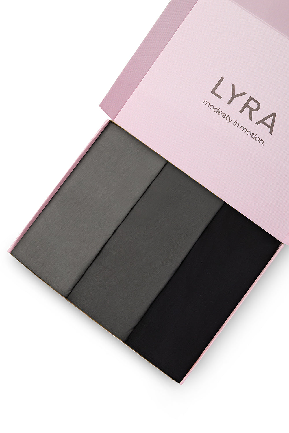 Jersey Bamboo Multi-Way Hijab 3-Pack - Slate, Graphite & Black